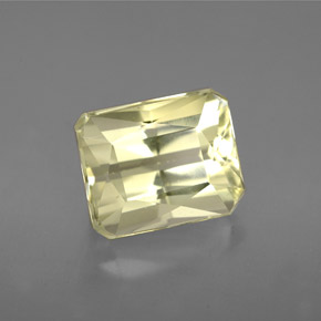 5.34 ct Yellow Spodumene Gemstone, Spodumene Gem in Octagon / Scissor Cut Shape for Sale.