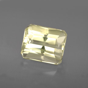 5.34 ct Yellow Spodumene Stone, Natural Spodumene in Octagon / Scissor Cut Shape for Sale