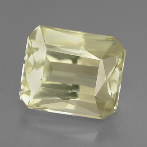 5.79 ct Yellow Spodumene Gemstone, Spodumene Gem in Octagon Facet Shape for Sale.