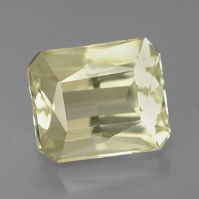 5.79 ct Yellow Spodumene Stone, Natural Spodumene in Octagon Facet Shape for Sale