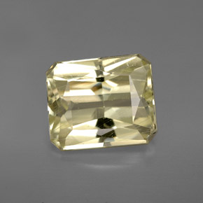 5.10 ct Yellow Spodumene Gemstone, Spodumene Gem in Octagon / Scissor Cut Shape for Sale.