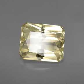5.10 ct Yellow Spodumene Stone, Natural Spodumene in Octagon / Scissor Cut Shape for Sale
