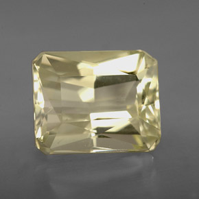 5.90 ct Yellow Spodumene Stone, Natural Spodumene in Octagon / Scissor Cut Shape for Sale