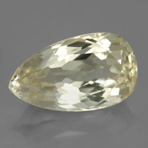 11.46 ct Yellow Spodumene Gemstone, Spodumene Gem in Pear Facet Shape for Sale.