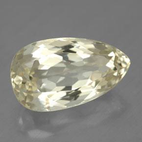 11.46 ct Yellow Spodumene Stone, Natural Spodumene in Pear Facet Shape for Sale