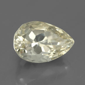 5.02 ct Yellow Spodumene Stone, Natural Spodumene in Pear Facet Shape for Sale