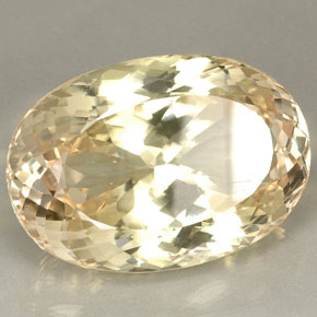 81.35 ct Yellow Spodumene Stone, Natural Spodumene in Oval Portuguese-Cut Shape for Sale
