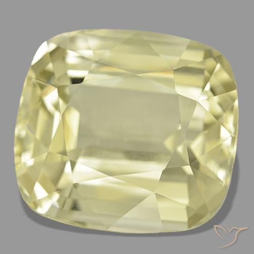 38.30 ct Yellow Spodumene Stone, Natural Spodumene in Cushion-Cut Shape for Sale