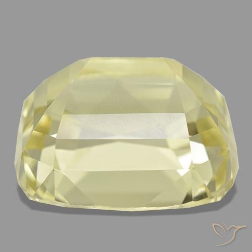 Spodumene Gemstone in 20.4 x 18.9 mm Size for Sale, Spodumene Stone in Pale Yellow Color