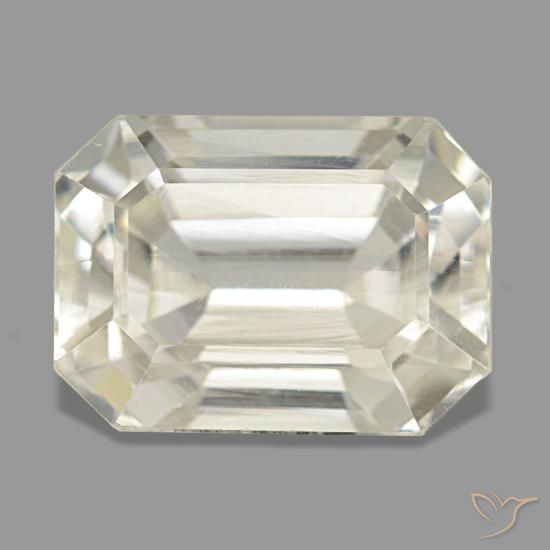 6.86 ct Yellow Spodumene Gemstone, Spodumene Gem in Octagon Step Cut Shape for Sale.