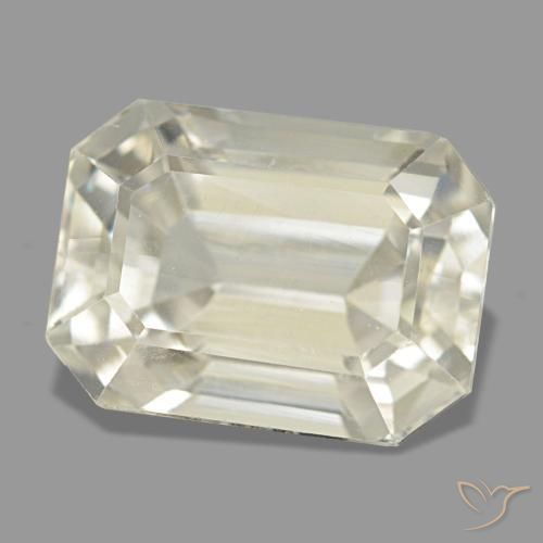 6.86 ct Yellow Spodumene Stone, Natural Spodumene in Octagon Step Cut Shape for Sale
