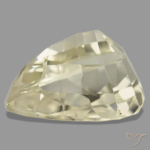 Spodumene Gemstone in 18.6 x 14.1 mm Size for Sale, Spodumene Stone in Light Yellow Color
