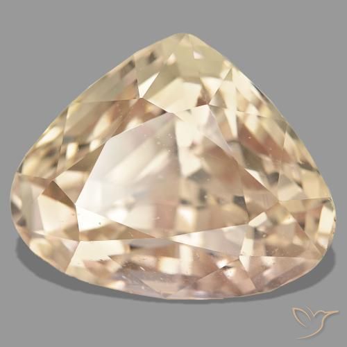 55.30 ct Orange Spodumene Stone, Natural Spodumene in Pear Facet Shape for Sale