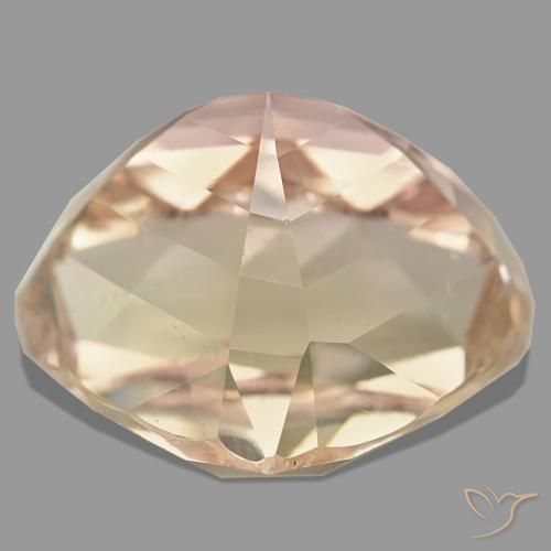 Spodumene Gemstone in 25.4 x 20.5 mm Size for Sale, Spodumene Stone in Light Peach Orange Color