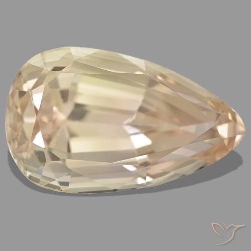 61.88 ct Orange Spodumene Stone, Natural Spodumene in Pear Facet Shape for Sale