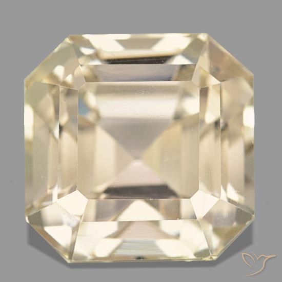21.88 ct Golden Spodumene Gemstone, Spodumene Gem in Octagon Step Cut Shape for Sale.