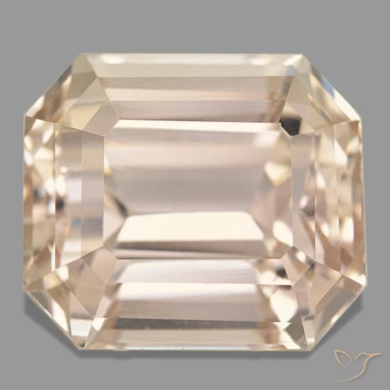 33.32 ct Orange Spodumene Gemstone, Spodumene Gem in Octagon Step Cut Shape for Sale.
