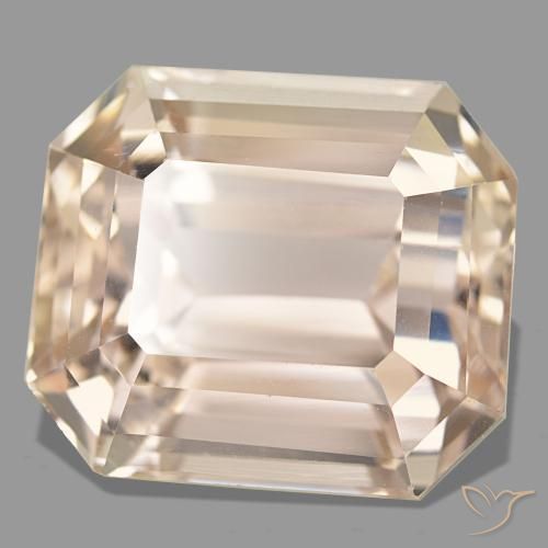 33.32 ct Orange Spodumene Stone, Natural Spodumene in Octagon Step Cut Shape for Sale