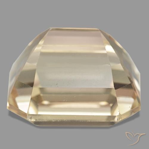 Spodumene Gemstone in 18.6 x 16.3 mm Size for Sale, Spodumene Stone in Light Neutral Orange Color