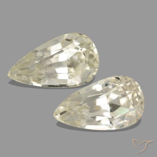 30.94 ctw Yellow Spodumene Stones, Natural Spodumene in Pear Facet Shape for Sale