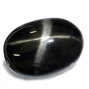 26.40 ct Black Star Diopside Stone, Natural Star Diopside in Oval Cabochon Shape for Sale