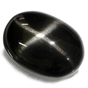 Star Diopside Gemstone in 22.1 x 16.1 mm Size for Sale, Star Diopside Stone in Black Color