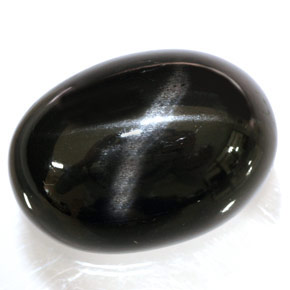 34.95 ct Black Star Diopside Stone, Natural Star Diopside in Oval Cabochon Shape for Sale