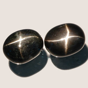 8.07 ct Black Star Diopside Gemstone, Star Diopside Gem in Oval Cabochon Shape for Sale.