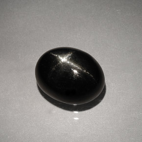 4.13 ct Black Star Diopside Stone, Natural Star Diopside in Oval Cabochon Shape for Sale