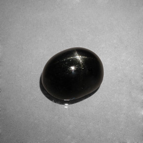 4.04 ct Black Star Diopside Stone, Natural Star Diopside in Oval Cabochon Shape for Sale