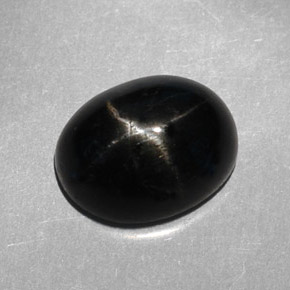 3.95 ct Black Star Diopside Stone, Natural Star Diopside in Oval Cabochon Shape for Sale