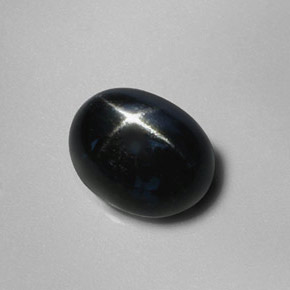 2.88 ct Black Star Diopside Gemstone, Star Diopside Gem in Oval Cabochon Shape for Sale.