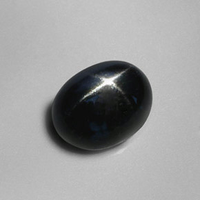 2.88 ct Black Star Diopside Stone, Natural Star Diopside in Oval Cabochon Shape for Sale