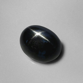 Star Diopside Gemstone in 9 x 7 mm (calibrated) Size for Sale, Star Diopside Stone in Black Color