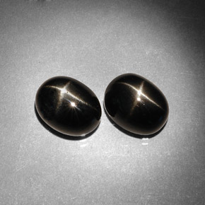 6.20 ct Black Star Diopside Stone, Natural Star Diopside in Oval Cabochon Shape for Sale