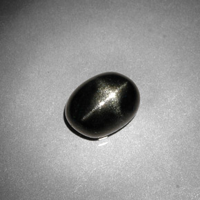 Star Diopside Gemstone in 9 x 7 mm (calibrated) Size for Sale, Star Diopside Stone in Black Color