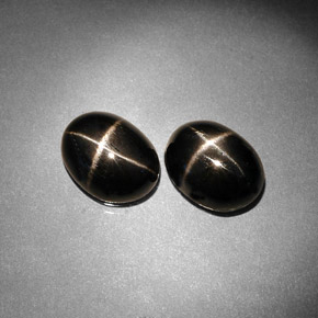 4.02 ct Black Star Diopside Gemstone, Star Diopside Gem in Oval Cabochon Shape for Sale.