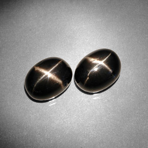 Star Diopside Gemstone in 9 x 7 mm (calibrated) Size for Sale, Star Diopside Stone in Black Color