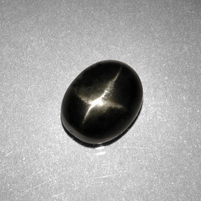 2.63 ct Black Star Diopside Stone, Natural Star Diopside in Oval Cabochon Shape for Sale