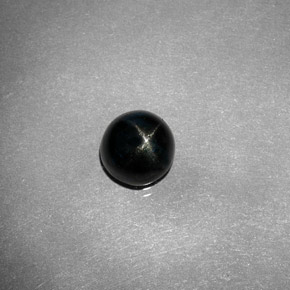 2.12 ct Black Star Diopside Stone, Natural Star Diopside in Round Cabochon Shape for Sale