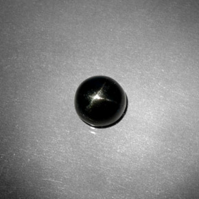 Star Diopside Gemstone in 7 mm (calibrated) Size for Sale, Star Diopside Stone in Black Color