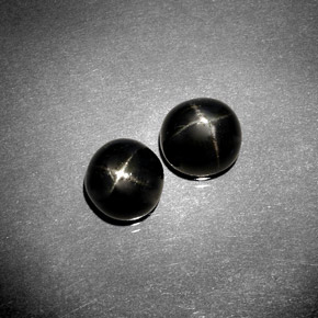 Star Diopside Gemstone in 7.2 x 6.9 mm Size for Sale, Star Diopside Stone in Black Color