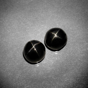 4.43 ct Black Star Diopside Stone, Natural Star Diopside in Round Cabochon Shape for Sale