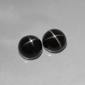 4.28 ct Black Star Diopside Stone, Natural Star Diopside in Round Cabochon Shape for Sale