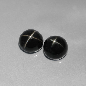 Star Diopside Gemstone in 7 mm (calibrated) Size for Sale, Star Diopside Stone in Black Color