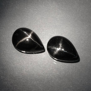 Star Diopside Gemstone in 10 x 7 mm (calibrated) Size for Sale, Star Diopside Stone in Black Color