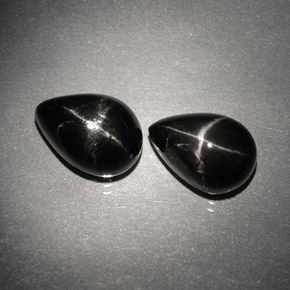Star Diopside Gemstone in 10 x 7 mm (calibrated) Size for Sale, Star Diopside Stone in Black Color