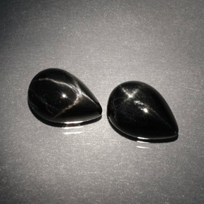 Star Diopside Gemstone in 10 x 7 mm (calibrated) Size for Sale, Star Diopside Stone in Black Color