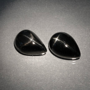 Star Diopside Gemstone in 10 x 7 mm (calibrated) Size for Sale, Star Diopside Stone in Black Color