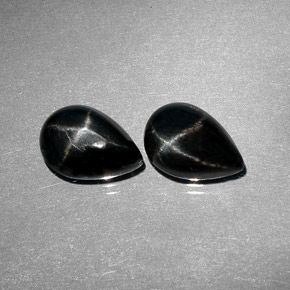 Star Diopside Gemstone in 10 x 7 mm (calibrated) Size for Sale, Star Diopside Stone in Black Color